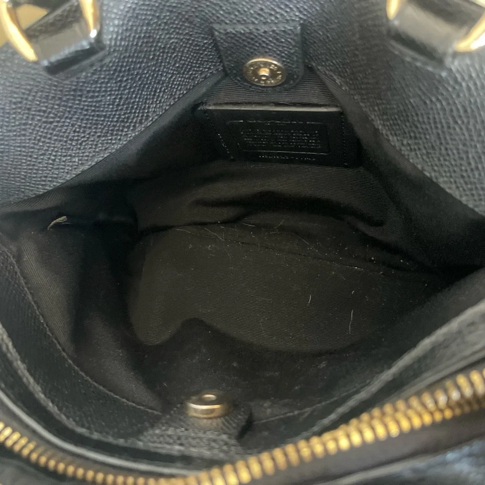 Coach Mini Lillie Carryall Black Satchel Bag EUC - Picture 7 of 13